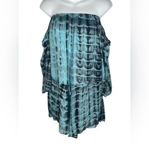 Carmin Chic Off-Shoulder Tie-Dye Romper NWT Medium